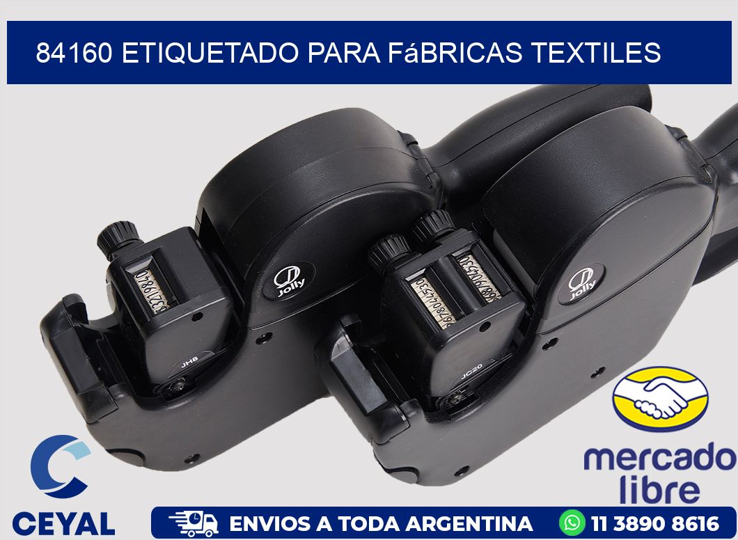 84160 Etiquetado para fábricas textiles