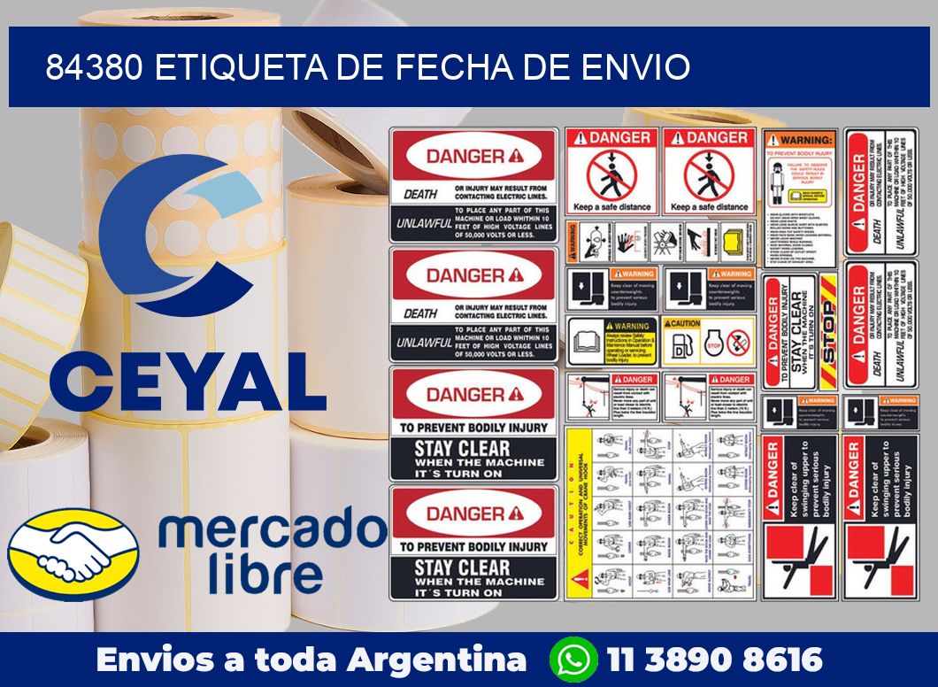 84380 Etiqueta de fecha de envio
