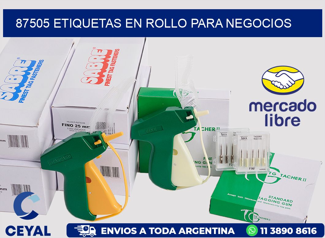 87505 Etiquetas en rollo para negocios