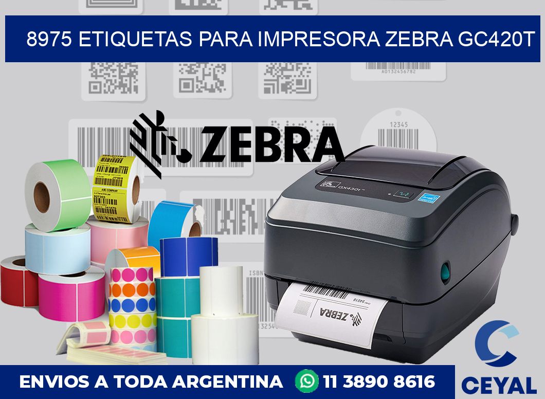 8975 etiquetas para impresora zebra GC420T