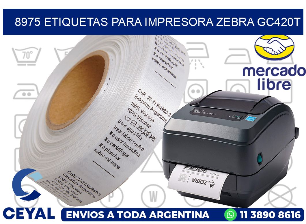 8975 etiquetas para impresora zebra GC420T