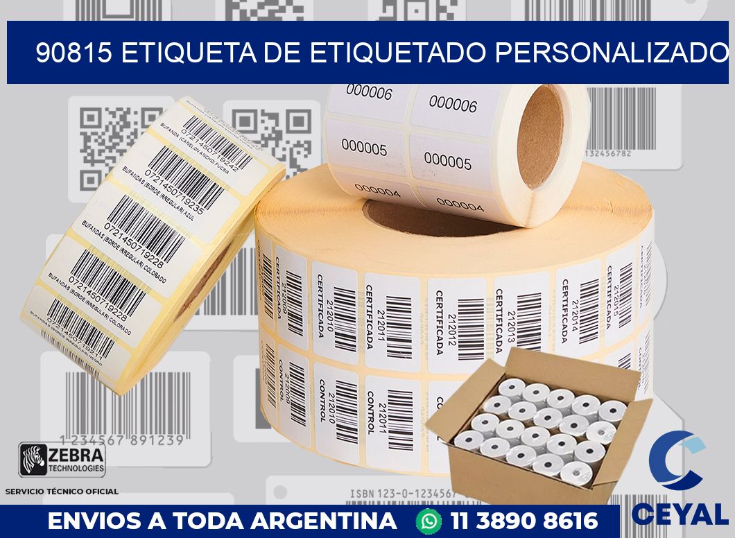 90815 Etiqueta de etiquetado personalizado