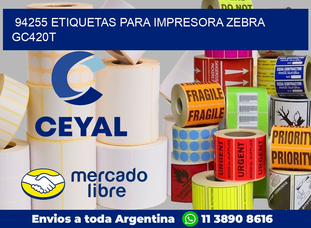 94255 etiquetas para impresora zebra GC420T