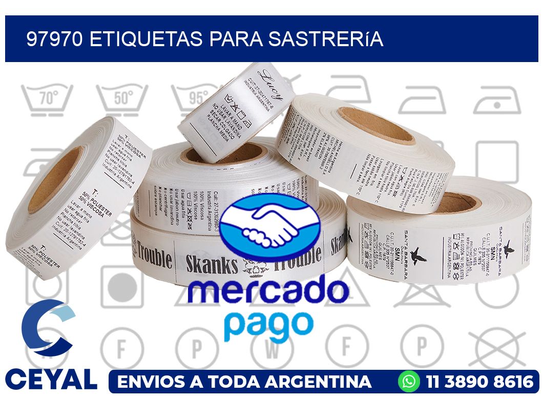 97970 Etiquetas para sastrería