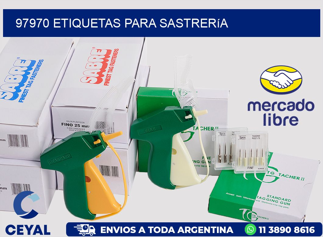 97970 Etiquetas para sastrería