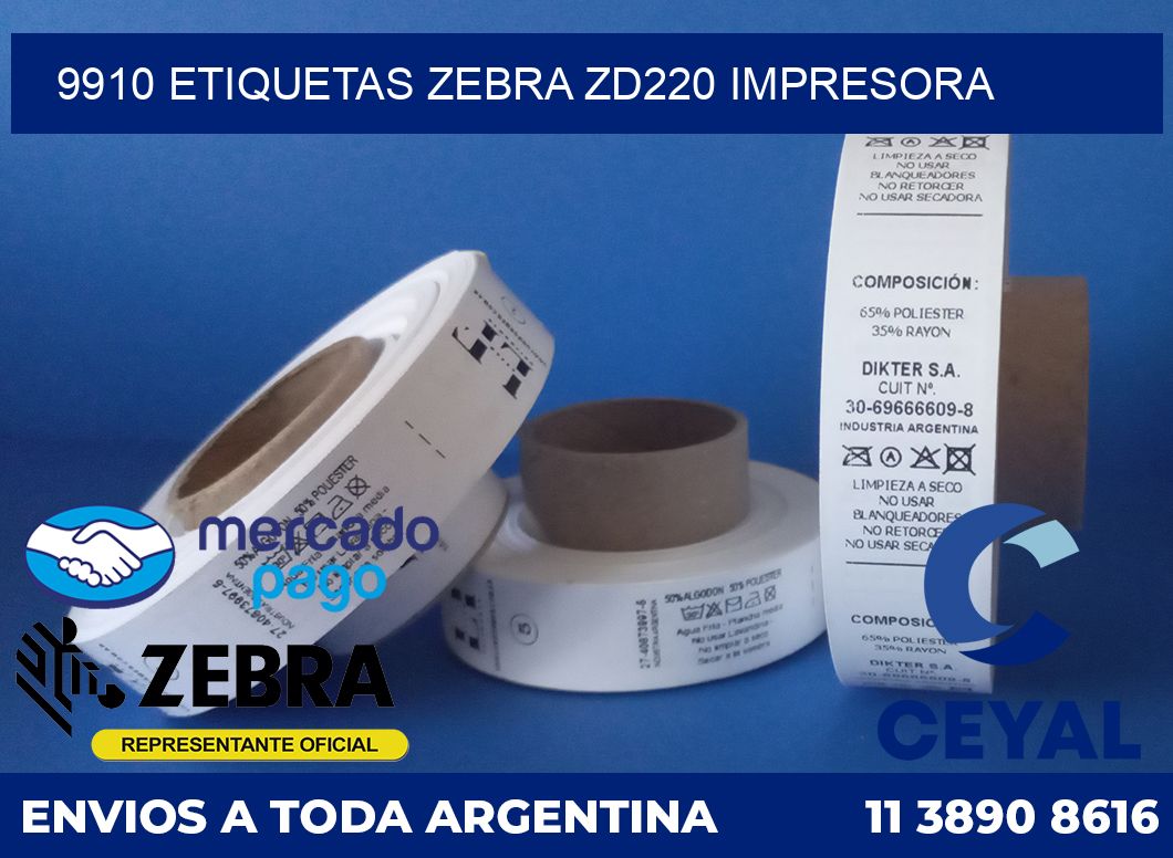 9910 etiquetas Zebra zd220 impresora