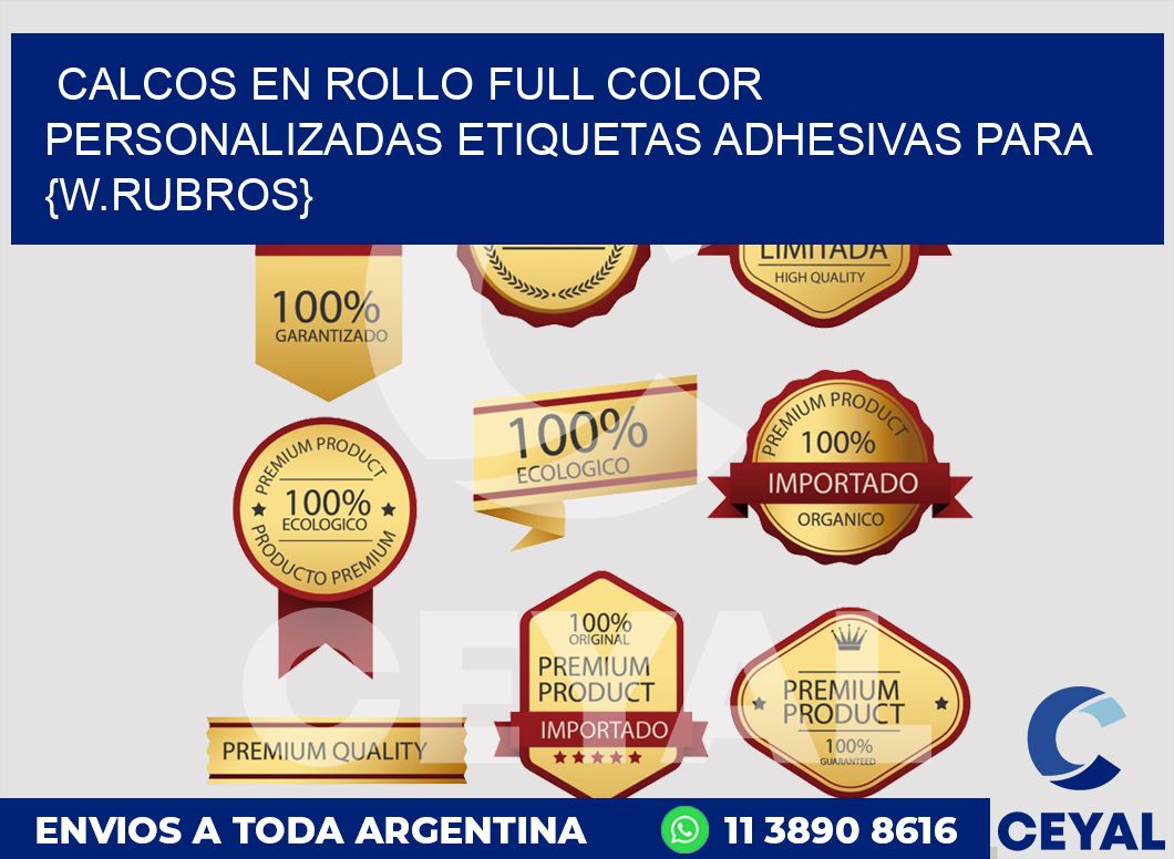 CALCOS EN ROLLO FULL COLOR PERSONALIZADAS Etiquetas adhesivas para Casa de disfrazes