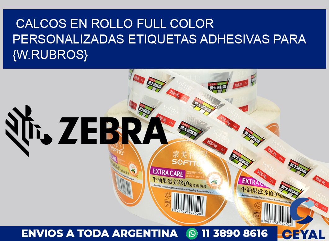 CALCOS EN ROLLO FULL COLOR PERSONALIZADAS Etiquetas adhesivas para Ropa de seguridad