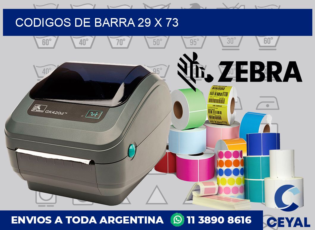 Codigos de barra 29 x 73