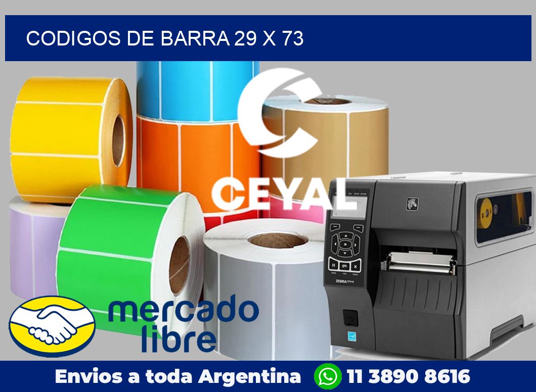 Codigos de barra 29 x 73