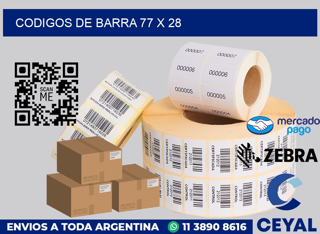 Codigos de barra 77 x 28