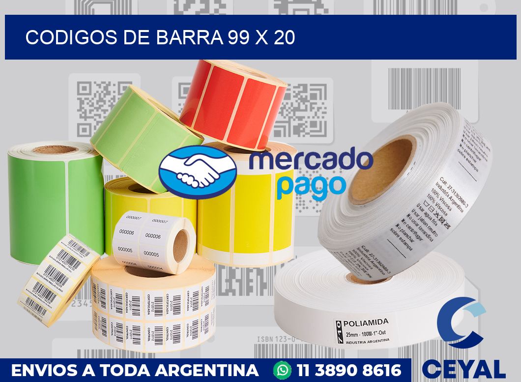 Codigos de barra 99 x 20