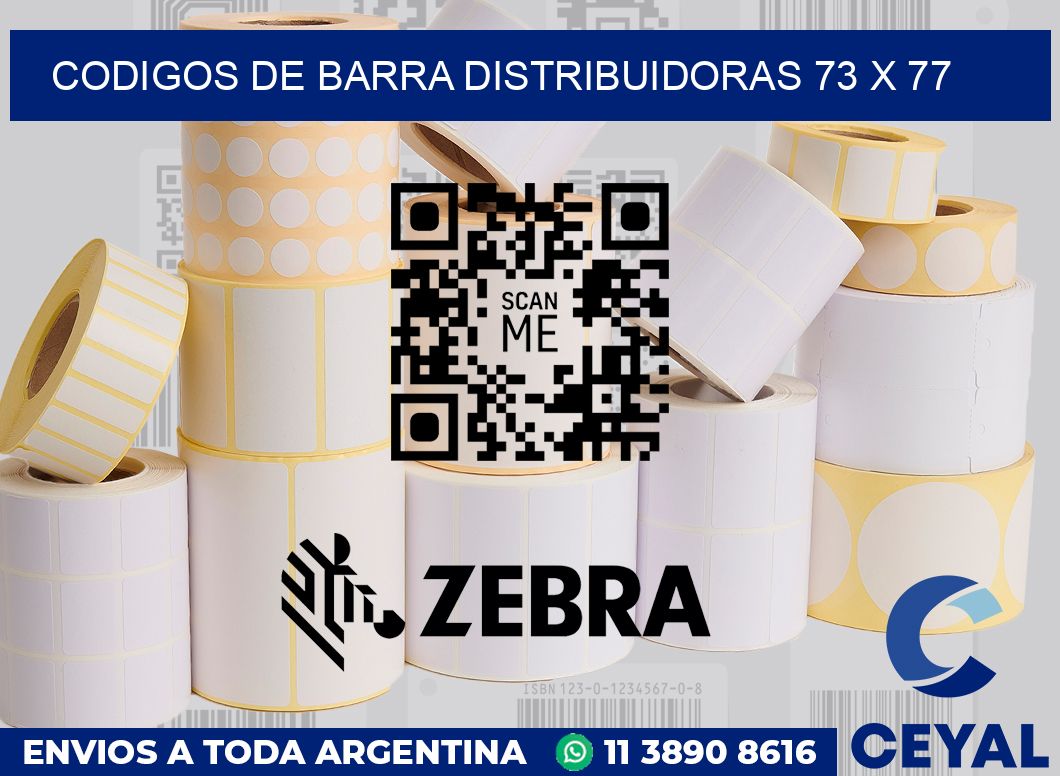 Codigos de barra distribuidoras 73 x 77