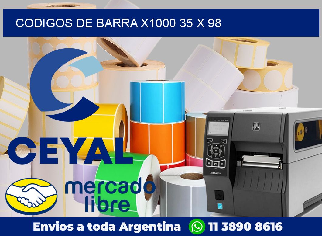 Codigos de barra x1000 35 x 98