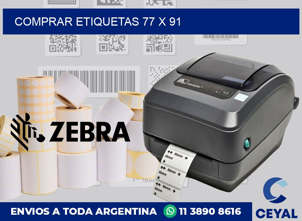 Comprar etiquetas 77 x 91