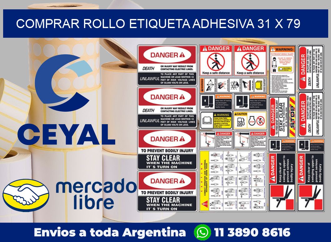 Comprar rollo etiqueta adhesiva 31 x 79