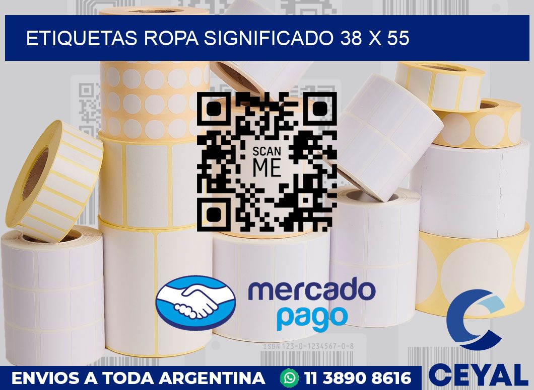 Etiquetas ropa significado 38 x 55