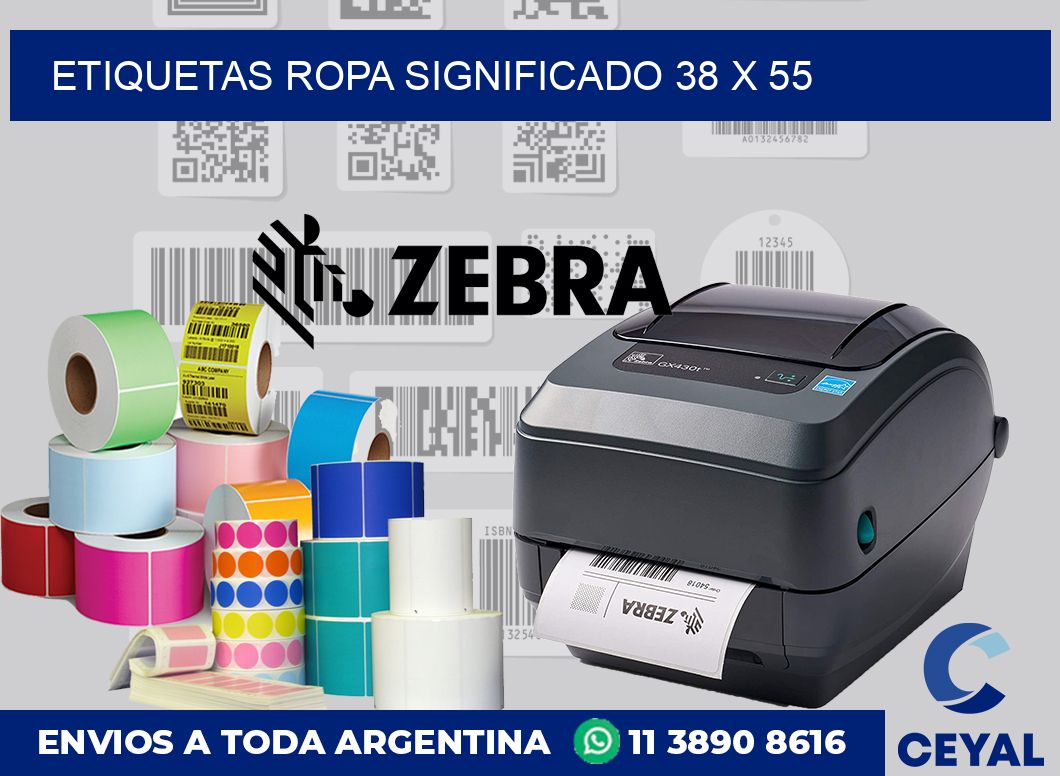 Etiquetas ropa significado 38 x 55