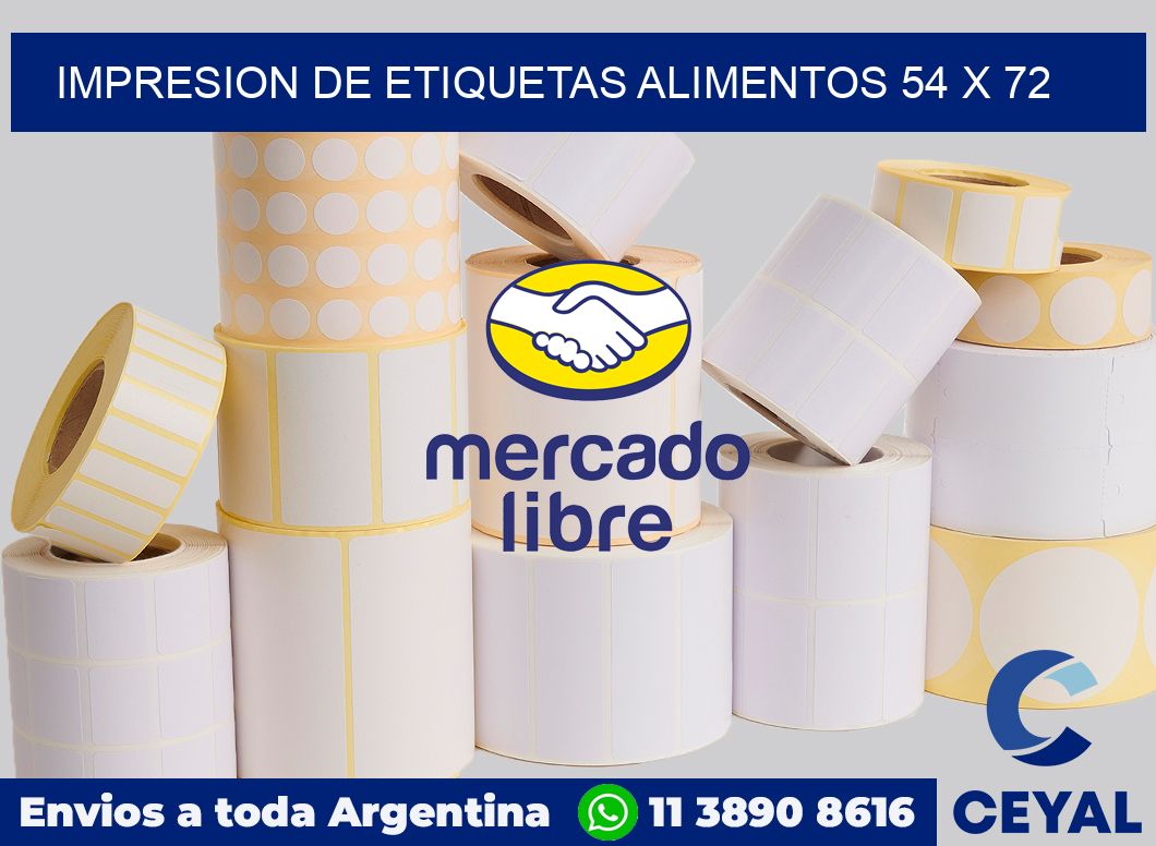 Impresion de etiquetas alimentos 54 x 72