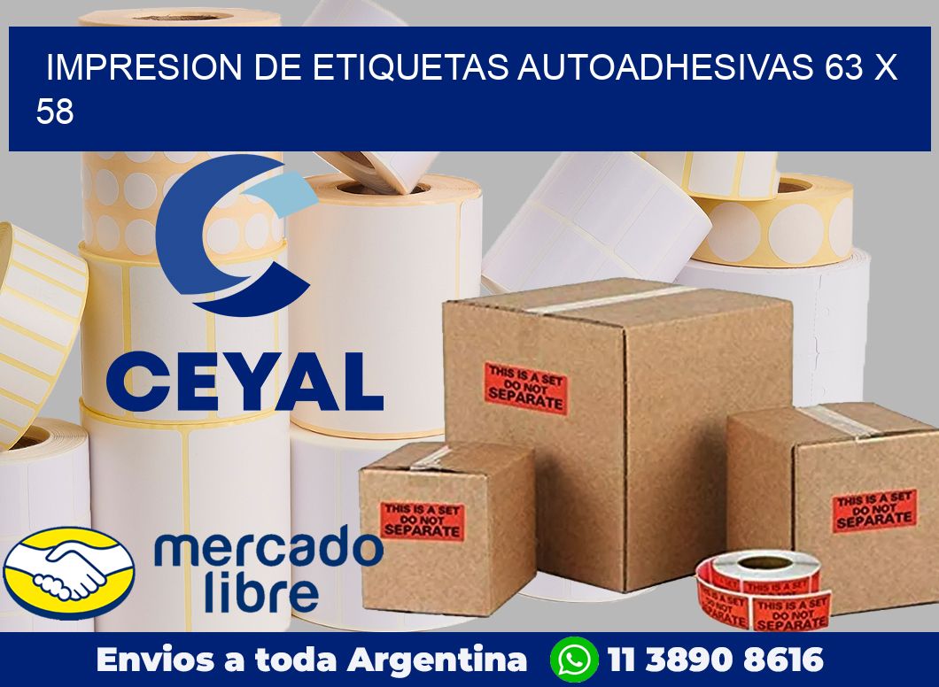 Impresion de etiquetas autoadhesivas 63 x 58