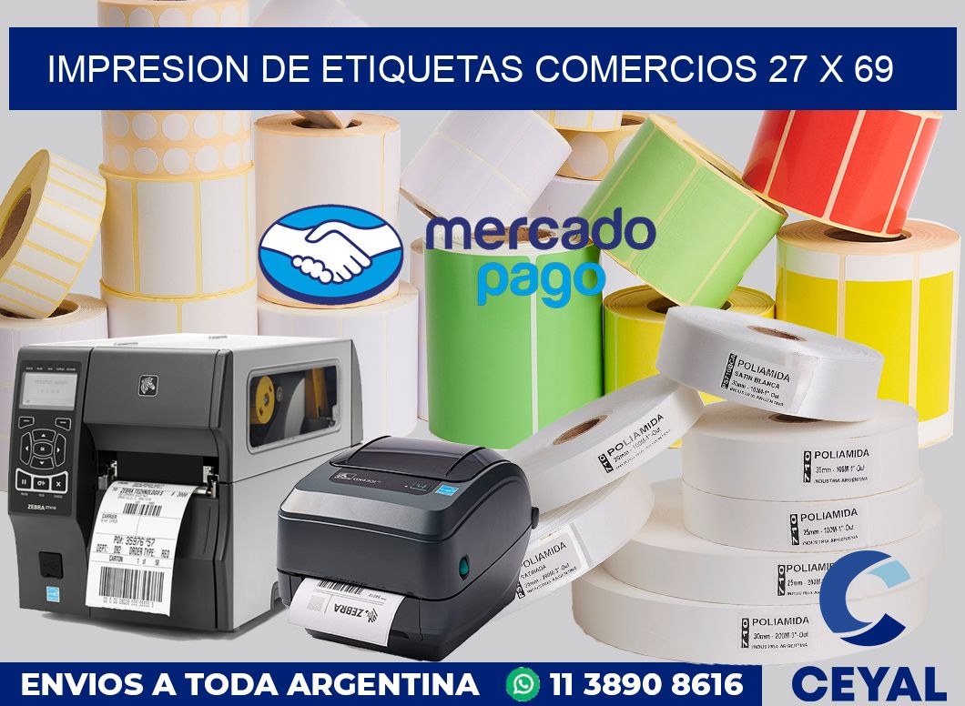 Impresion de etiquetas comercios 27 x 69