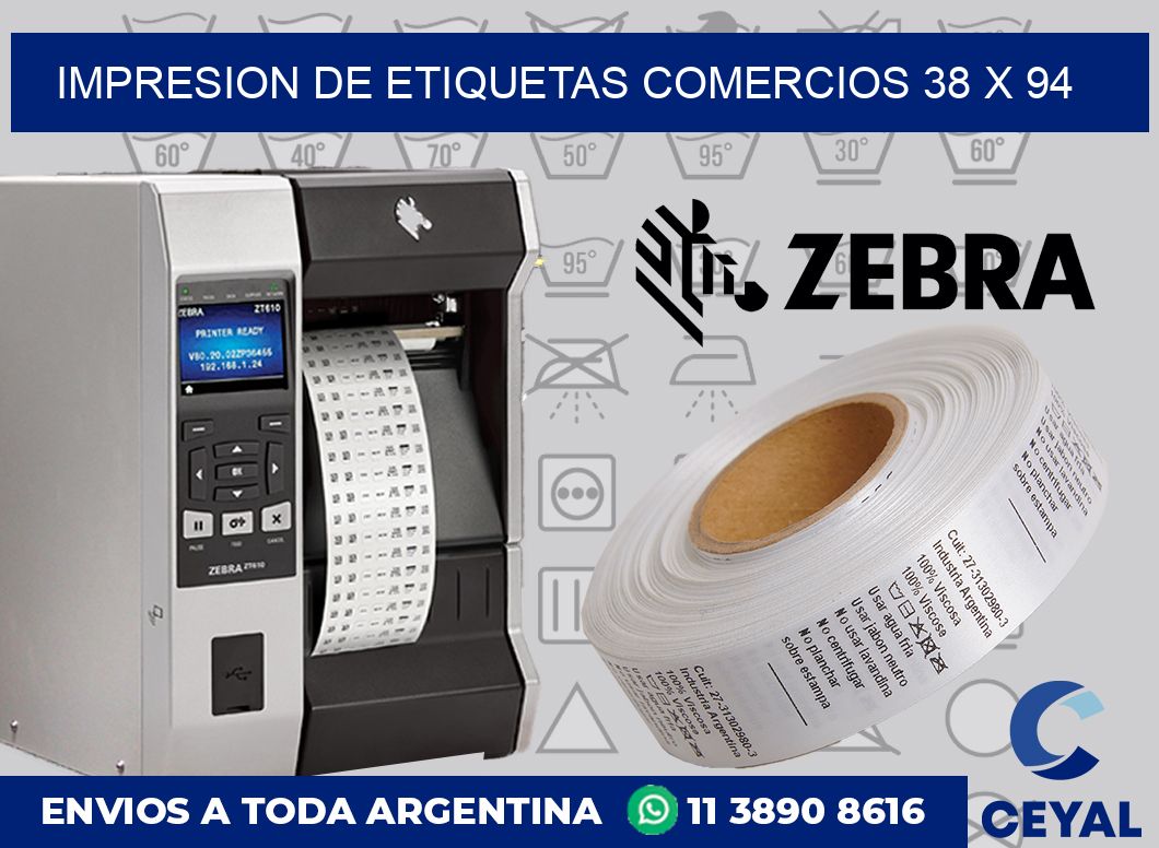 Impresion de etiquetas comercios 38 x 94