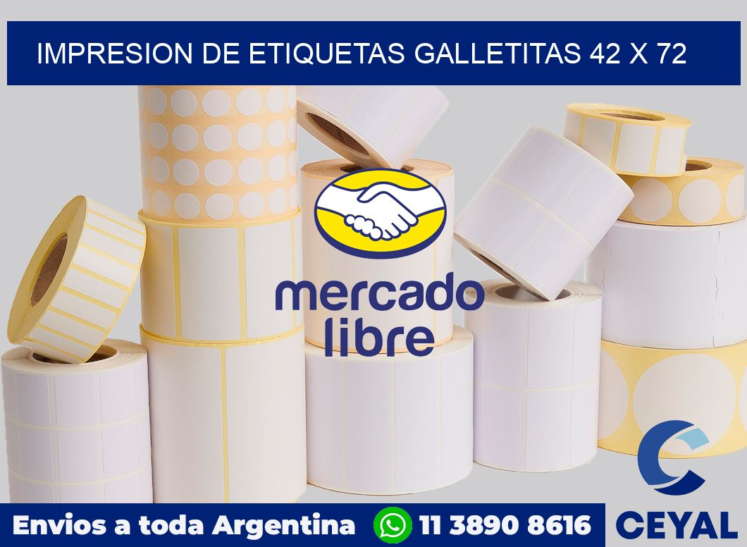 Impresion de etiquetas galletitas 42 x 72