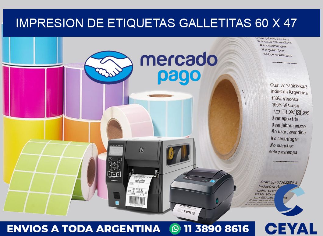 Impresion de etiquetas galletitas 60 x 47