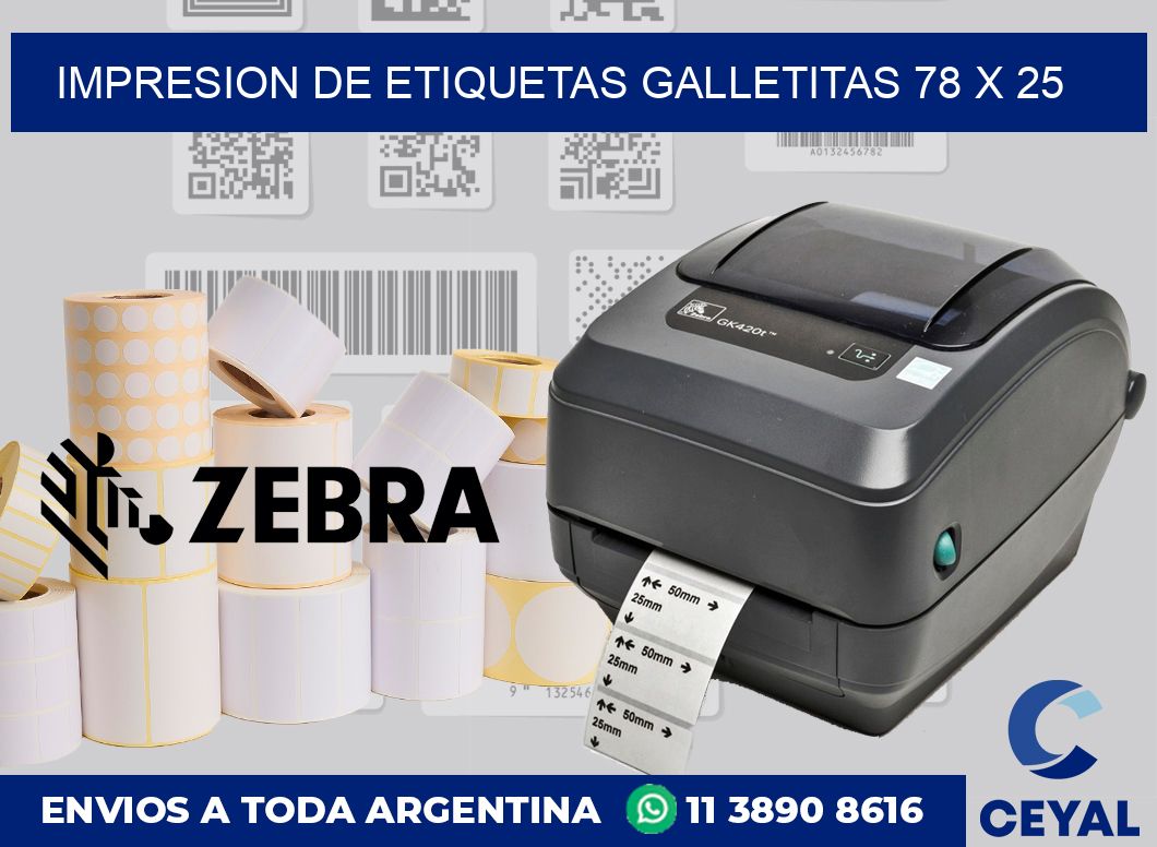 Impresion de etiquetas galletitas 78 x 25