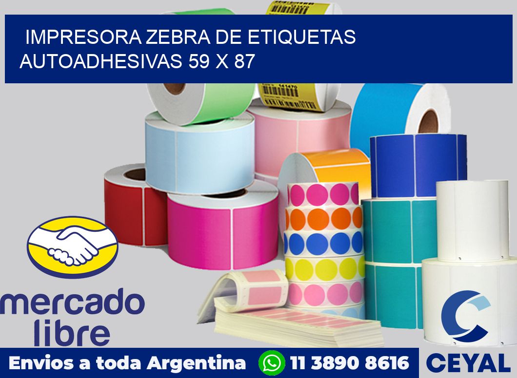 Impresora Zebra de etiquetas autoadhesivas 59 x 87