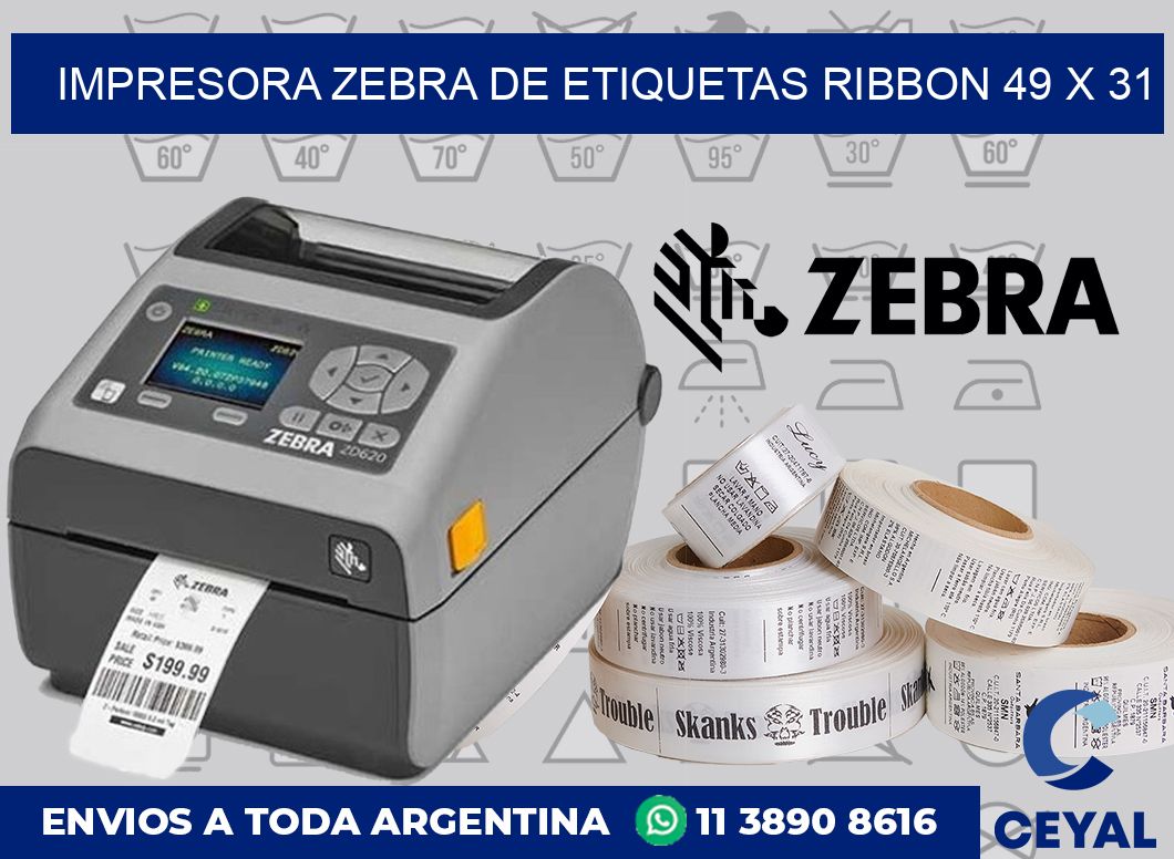 Impresora Zebra de etiquetas ribbon 49 x 31