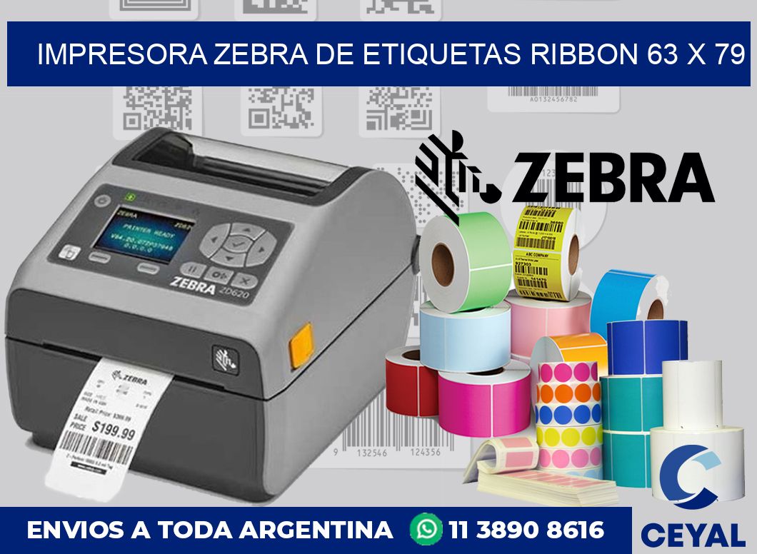 Impresora Zebra de etiquetas ribbon 63 x 79