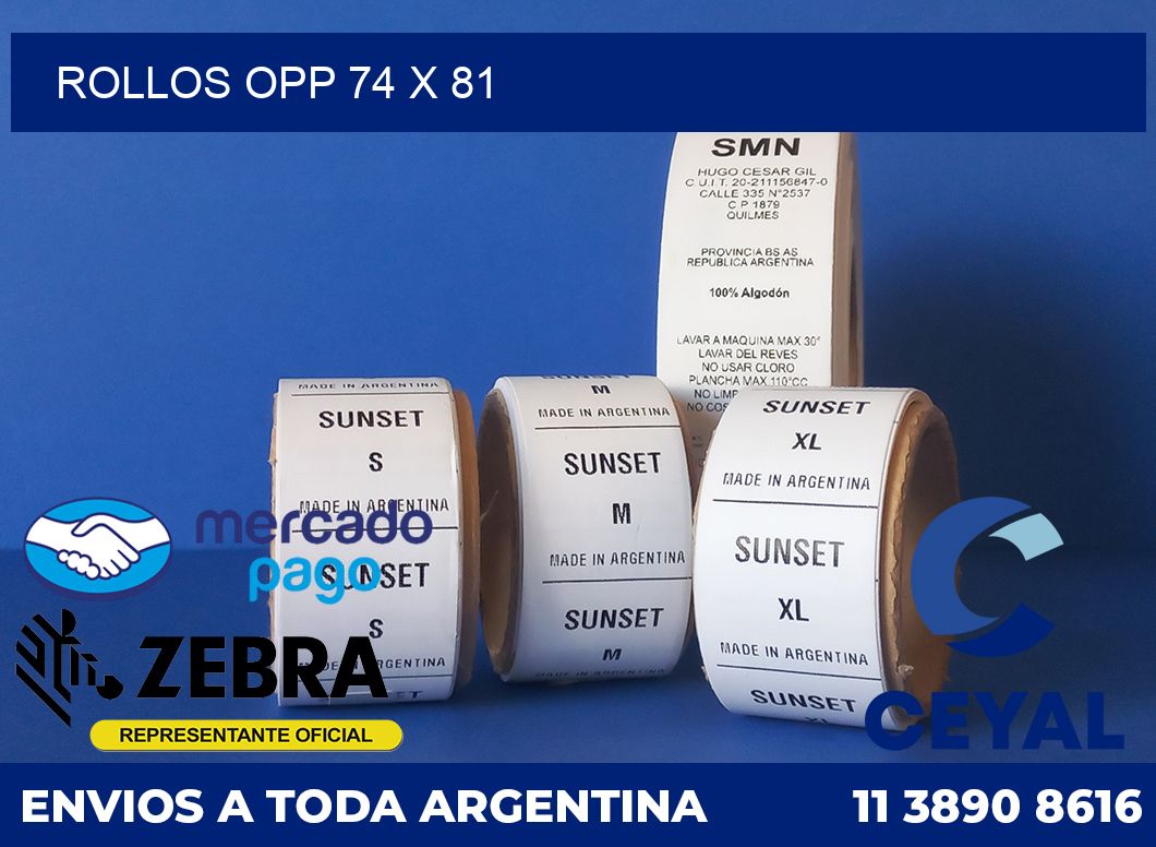 Rollos OPP 74 x 81