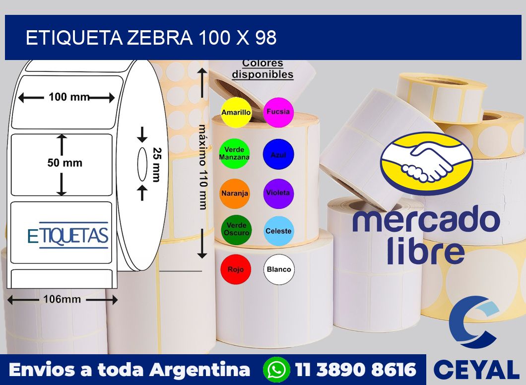 etiqueta zebra 100 x 98