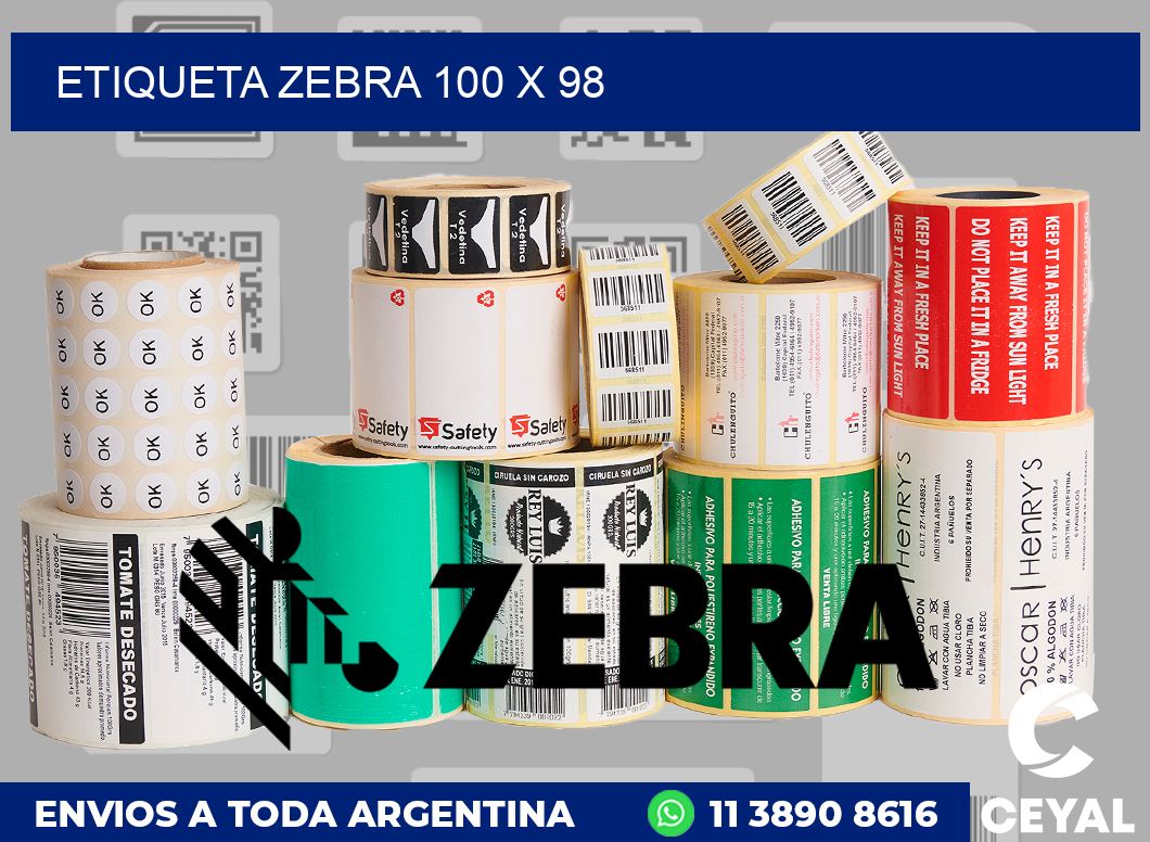 etiqueta zebra 100 x 98