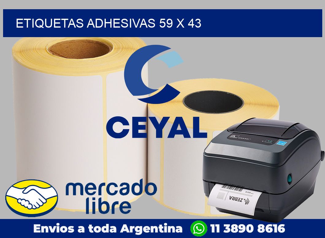 etiquetas adhesivas 59 x 43