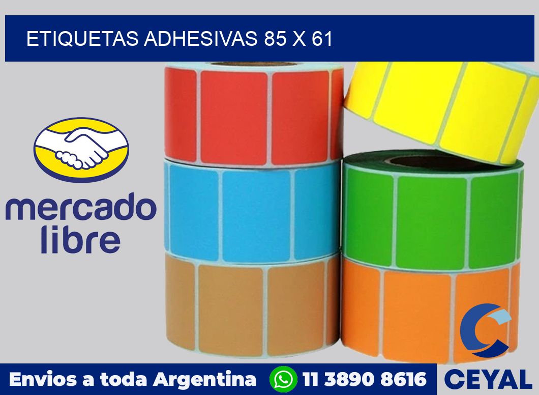 etiquetas adhesivas 85 x 61