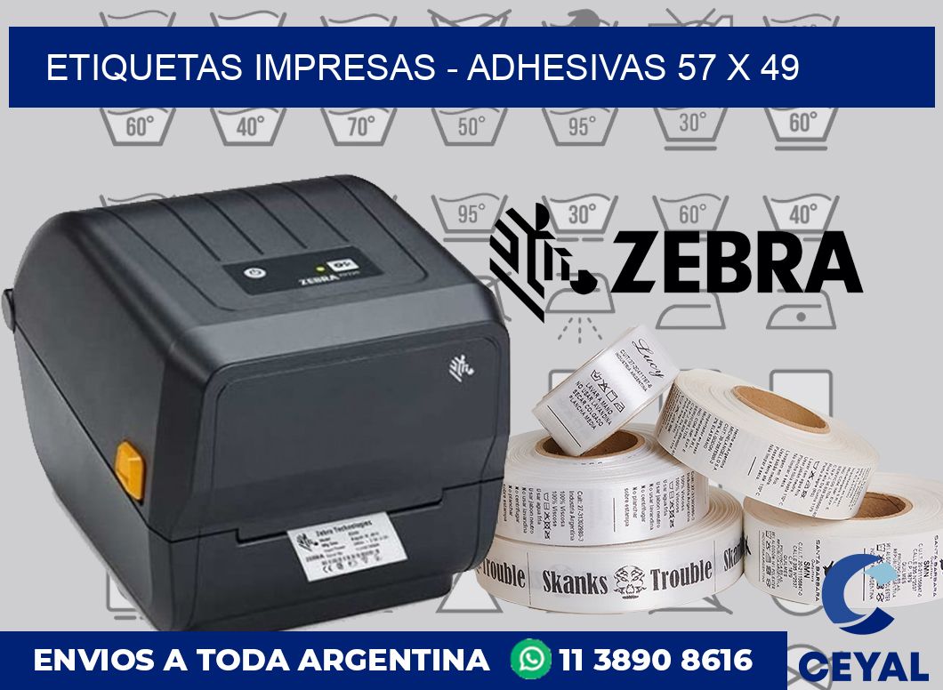 etiquetas impresas – Adhesivas 57 x 49