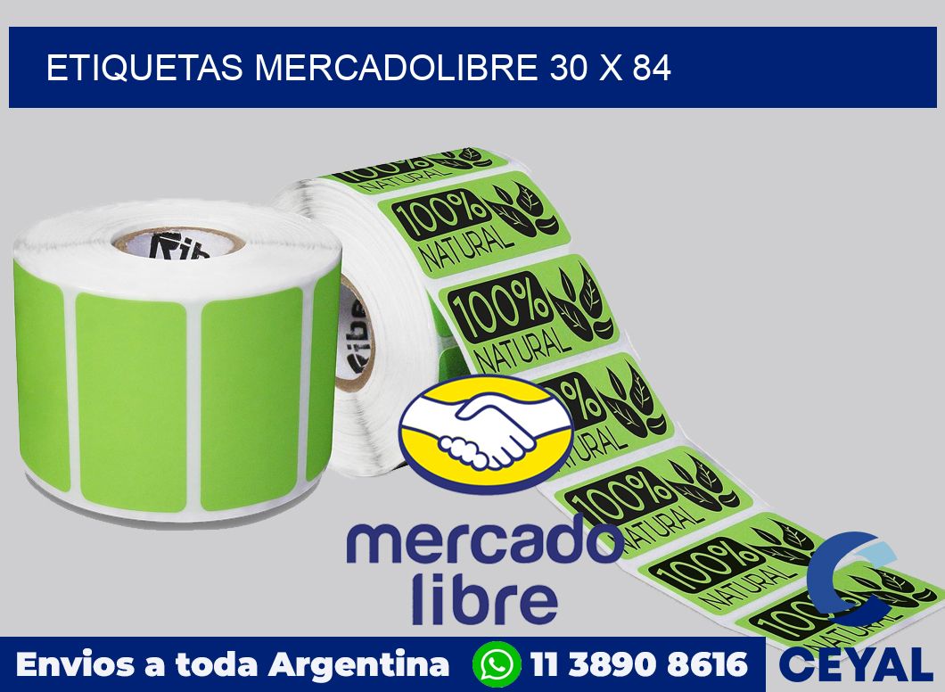 etiquetas mercadolibre 30 x 84
