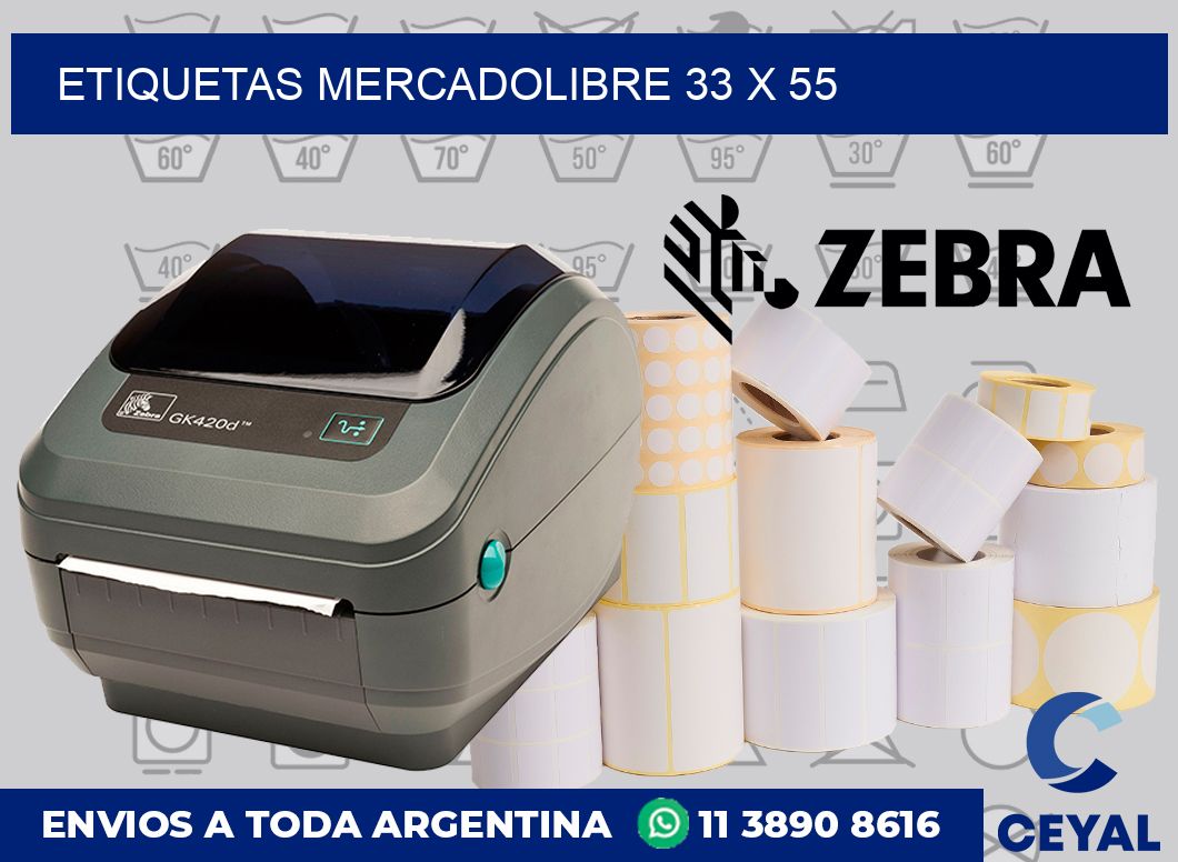 etiquetas mercadolibre 33 x 55