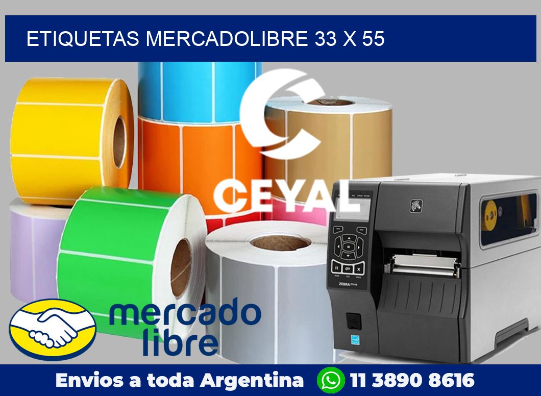 etiquetas mercadolibre 33 x 55