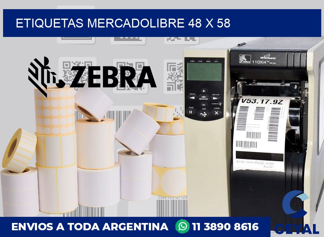 etiquetas mercadolibre 48 x 58