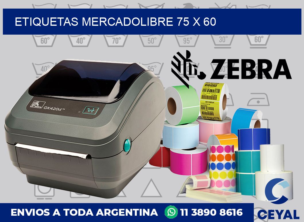 etiquetas mercadolibre 75 x 60