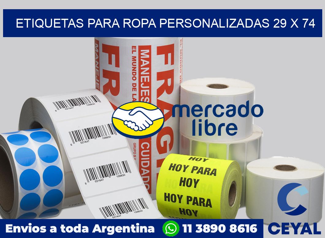 etiquetas para ropa personalizadas 29 x 74