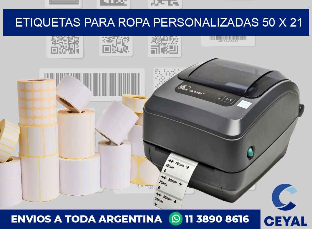 etiquetas para ropa personalizadas 50 x 21