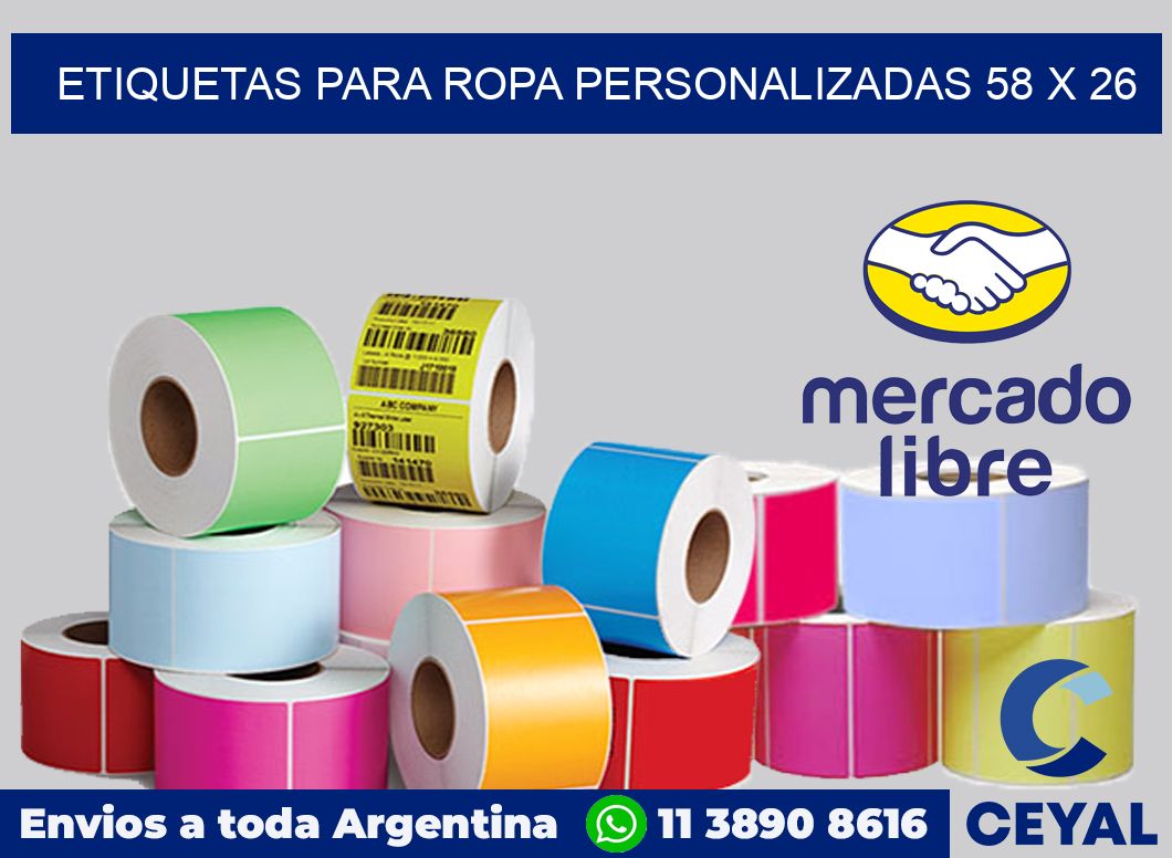 etiquetas para ropa personalizadas 58 x 26