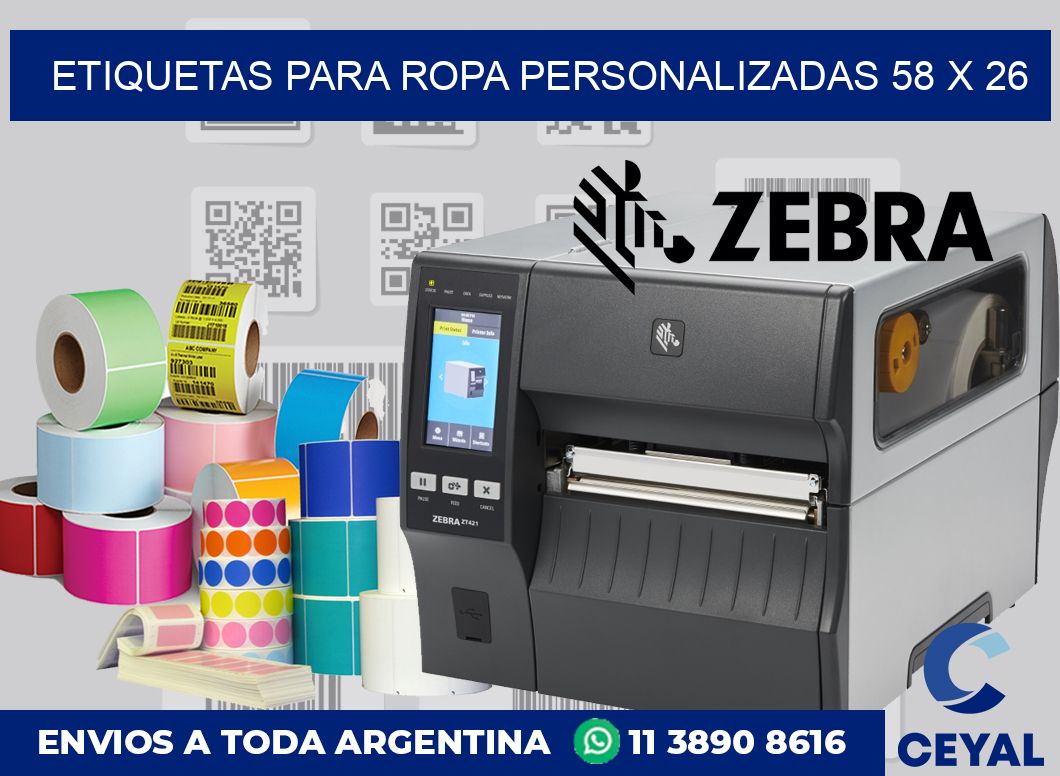 etiquetas para ropa personalizadas 58 x 26