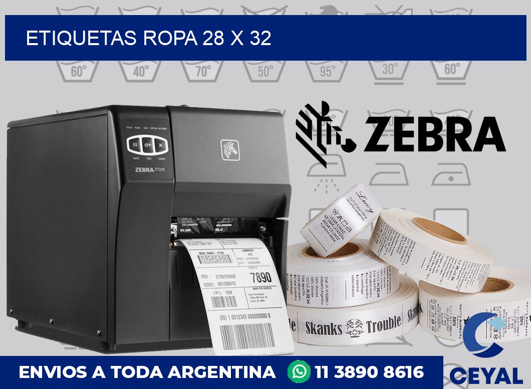 etiquetas ropa 28 x 32