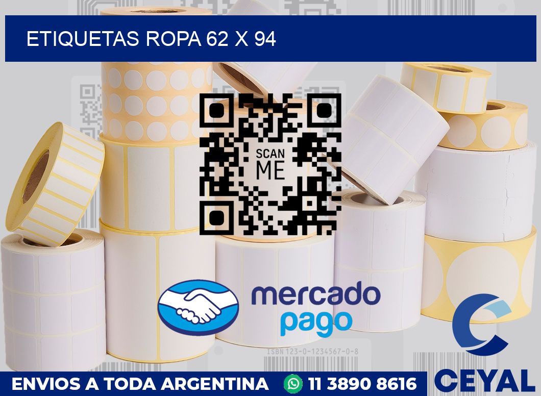etiquetas ropa 62 x 94