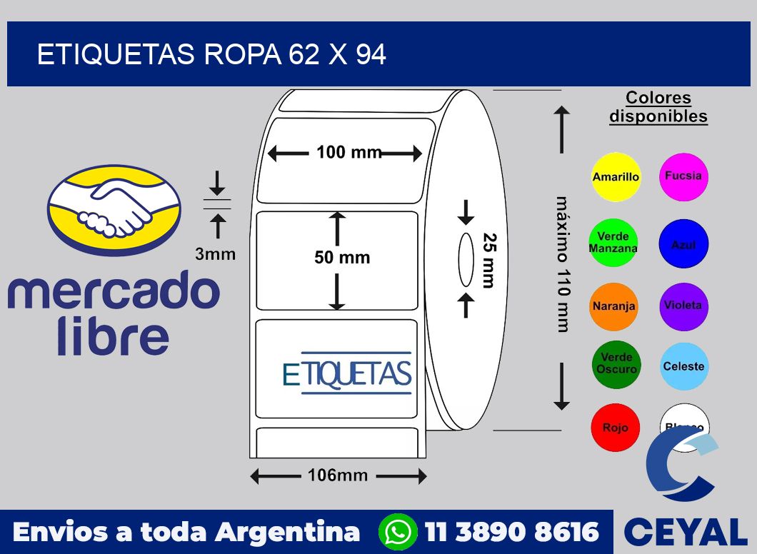 etiquetas ropa 62 x 94